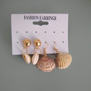 Sea Shell Earrings - FREE W HANDBAG PURCHASE